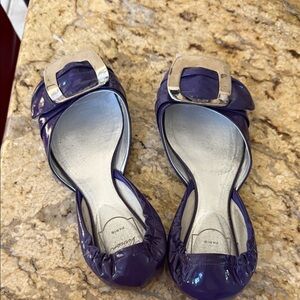 Roger Vivier Chips Strass Ballerina Flats 37